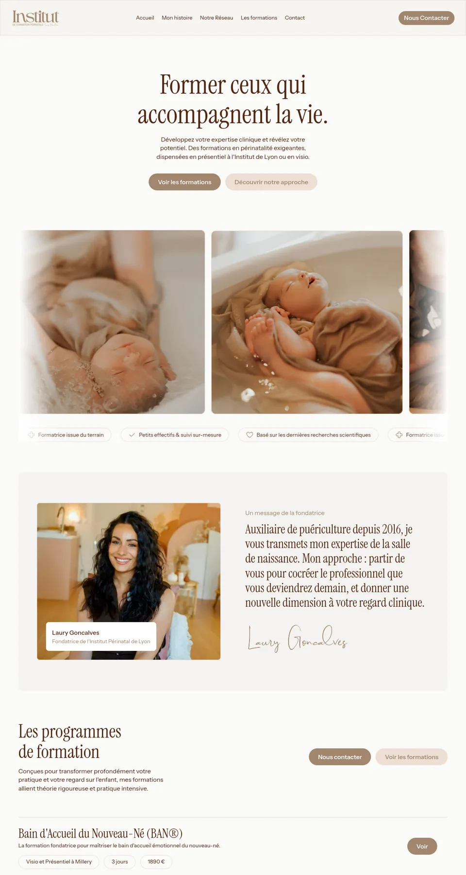 IFP Lyon — site vitrine sur-mesure par THRPUB, page d'accueil
