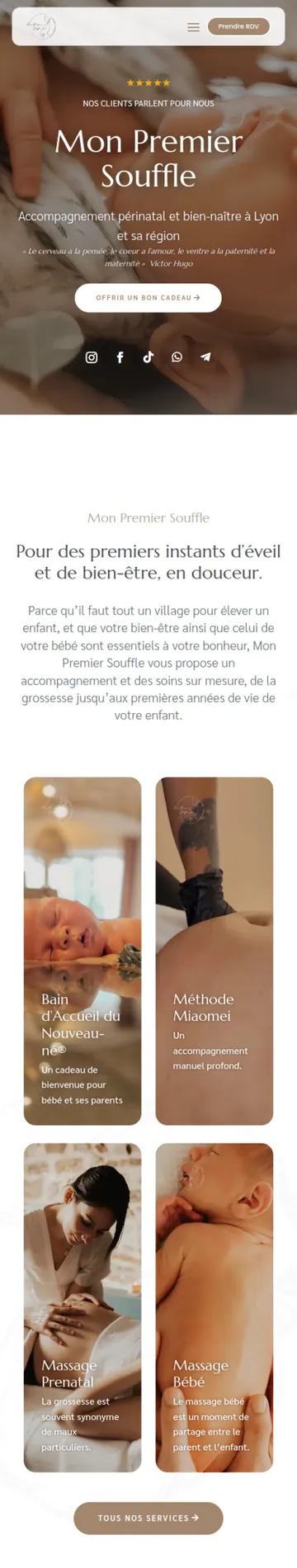 Mon Premier Souffle — refonte sur-mesure par THRPUB, affichage mobile