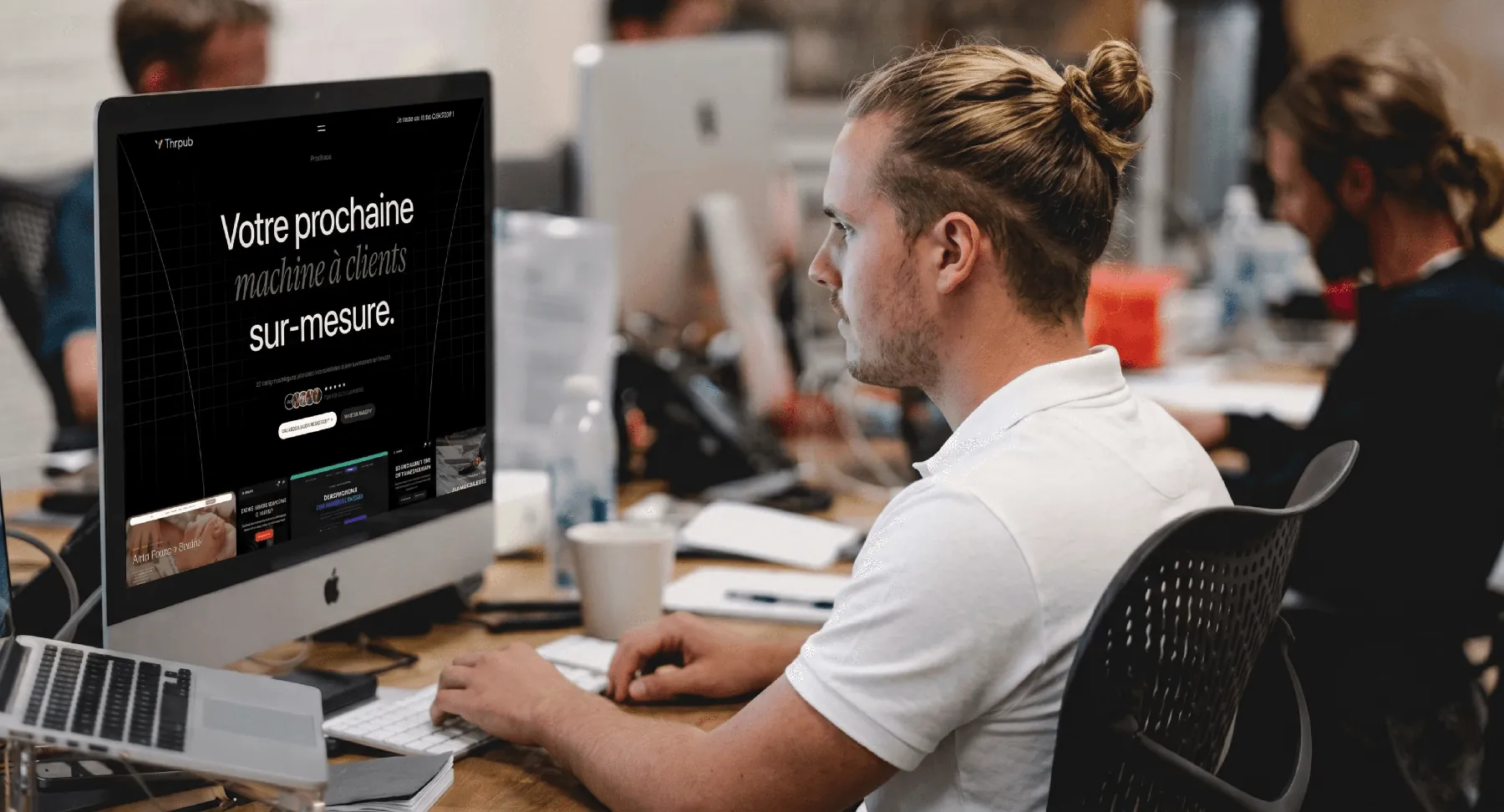 Création d'un site web sur-mesure dans les bureaux de THRPUB