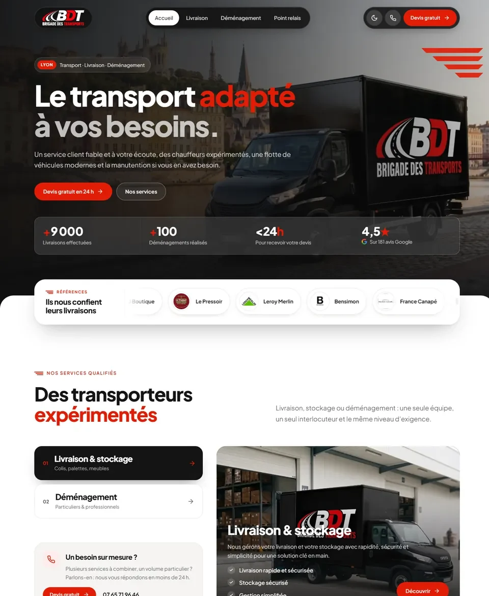 Site Brigade des Transports
