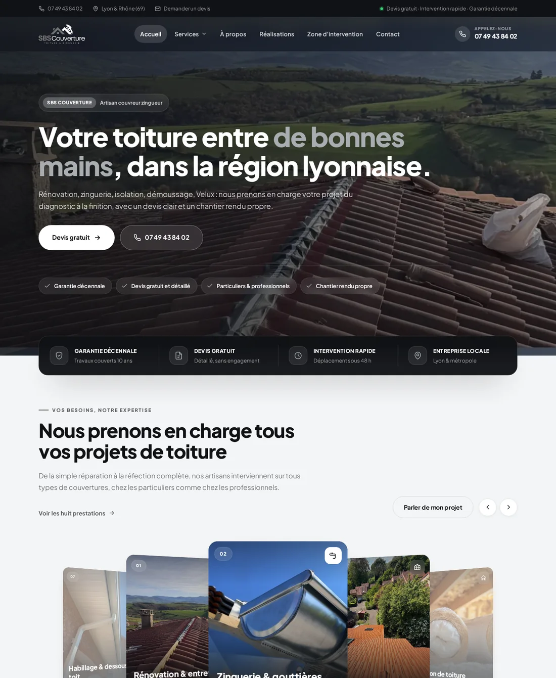 Site SBS Couverture
